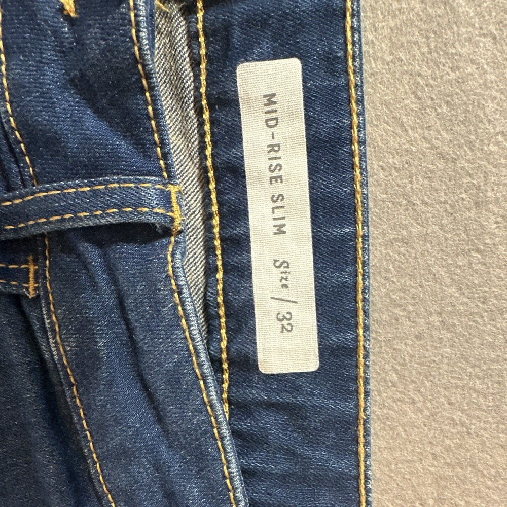 Pilcro and the Letterpress Women's Mid-Rise Slim Denim Bermuda Shorts 32 Blue - Picture 3 of 8